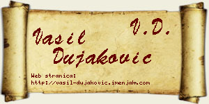 Vasil Dujaković vizit kartica